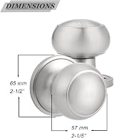 Probrico Brushed Nickel Passage Door Knobs 5 Pack Stainless Steel Interior view 4