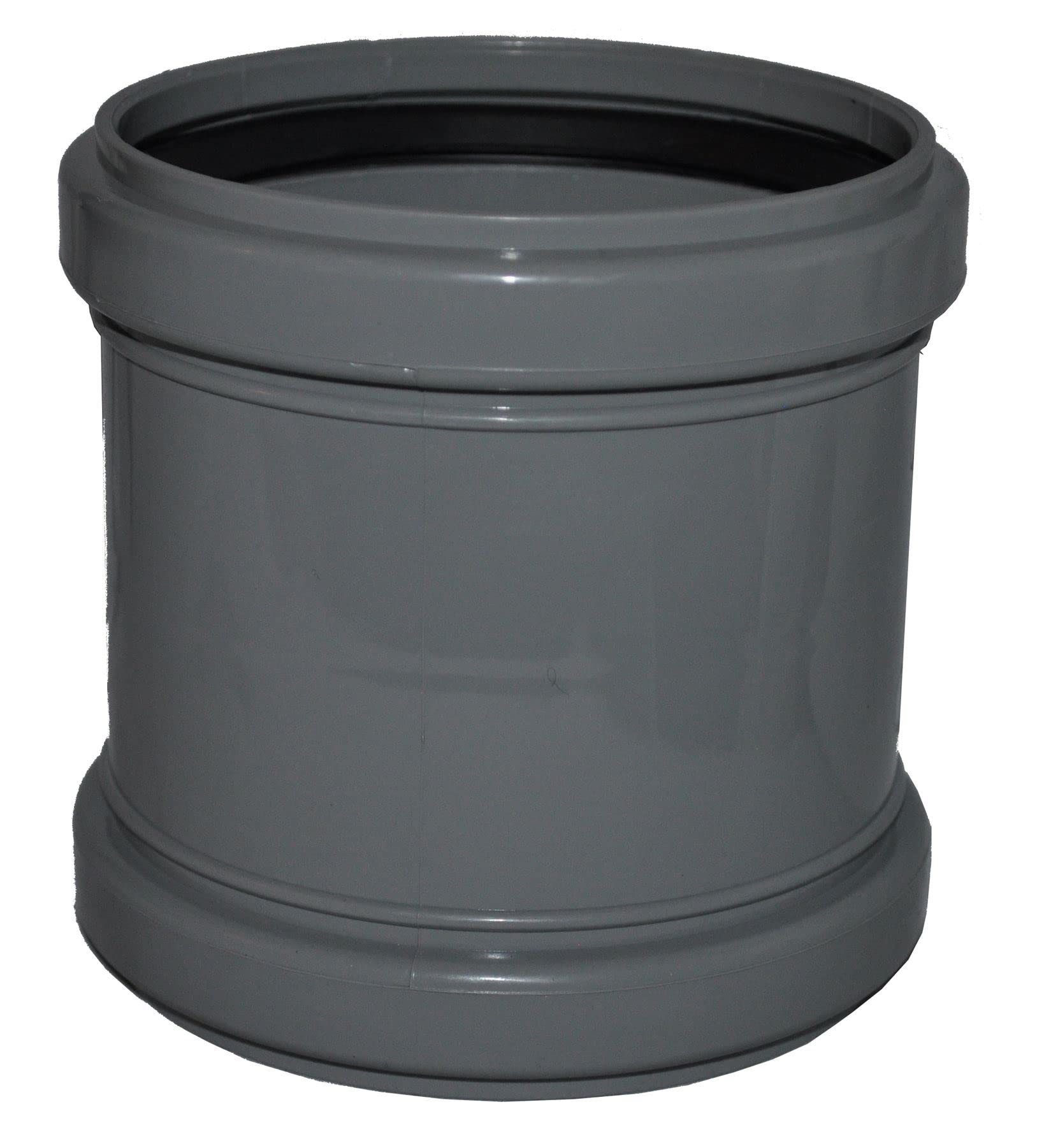 Double Socket Pushfit Soil Pipe Coupling - Grey