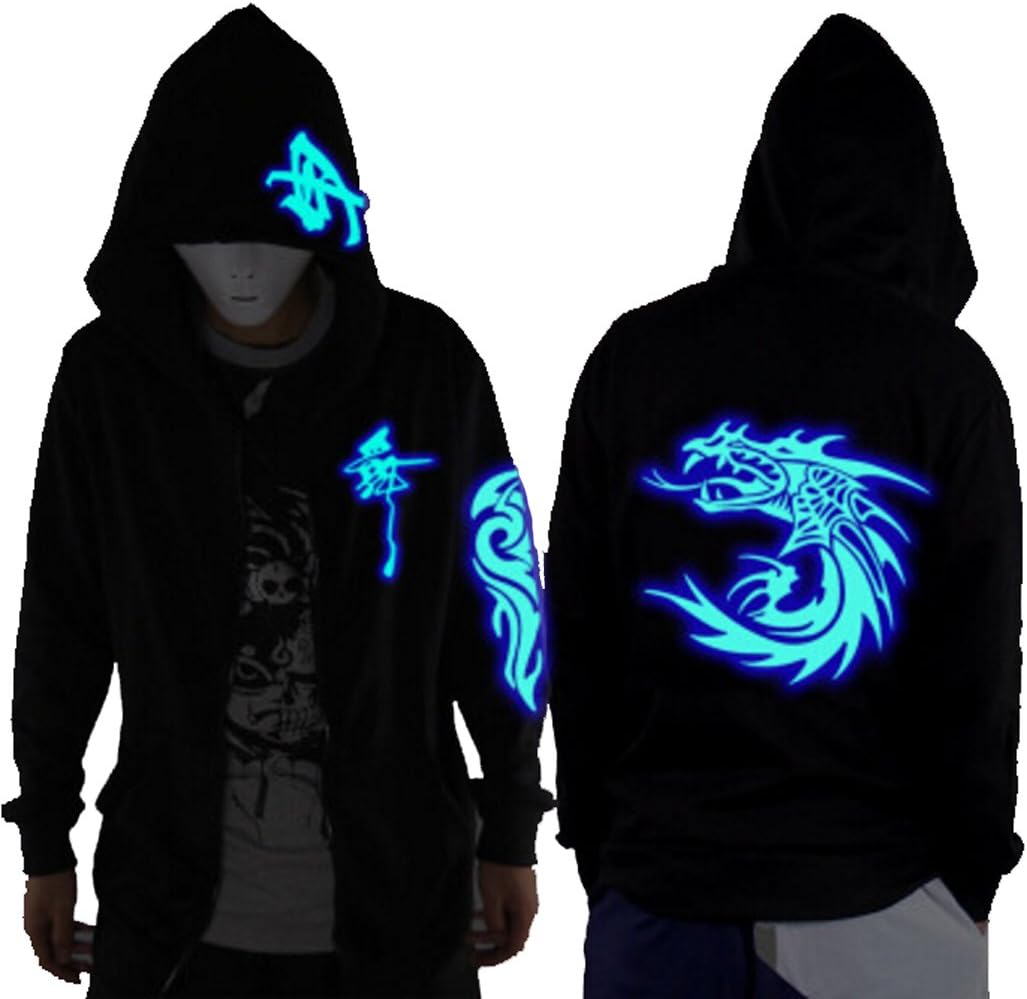 Unisex-adult/Teens Galaxy/Wolf/Dragon/Skull Unique Design Hoodie luminescent Hoody Glow in the Dark