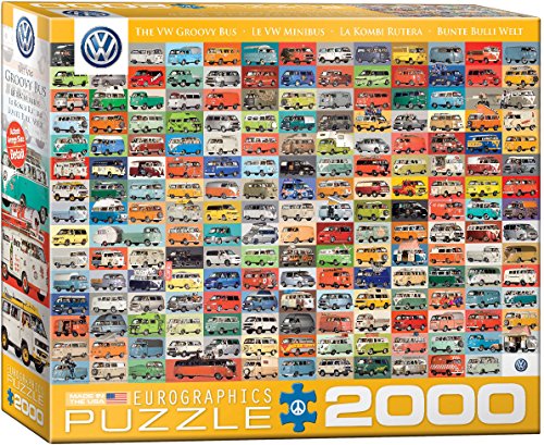 EuroGraphics Volkswagen Groovy Bus Collage Puzzle (2000 Piece)