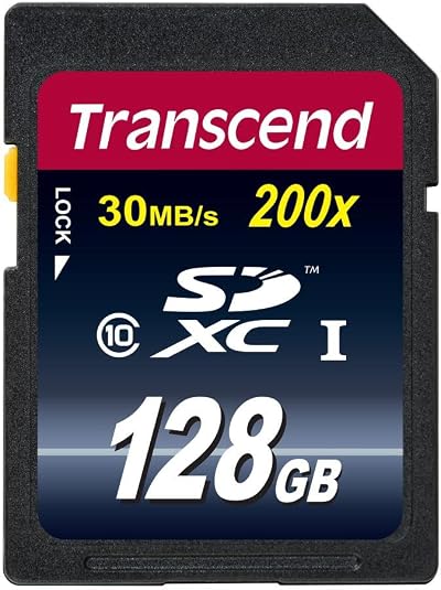 Transcend 128GB SDXC Class 10 UHS-I Premium Memory Card 30MB/s