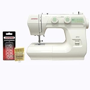 Janome 2212 12 Stitch FullSize Freearm Sewing Machine, 860SPM & FREE BONUS PACKAGE