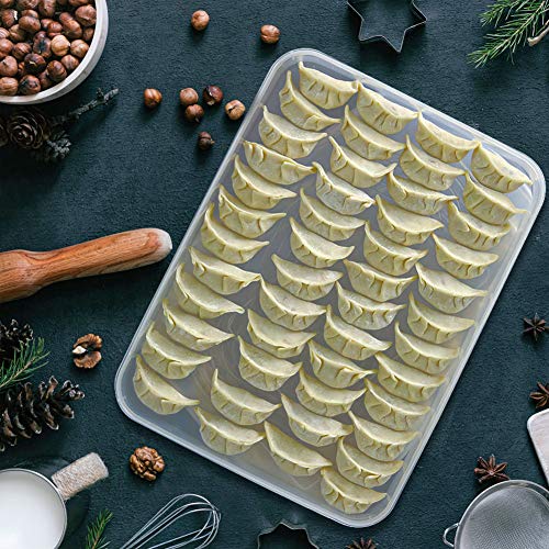 HANSGO Egg Holder for Refrigerator, Deviled Egg Tray Carrier with Lid Fridge Egg Dispenser Egg Storage Stackable Plastic Egg Containers, 30 Egg Box