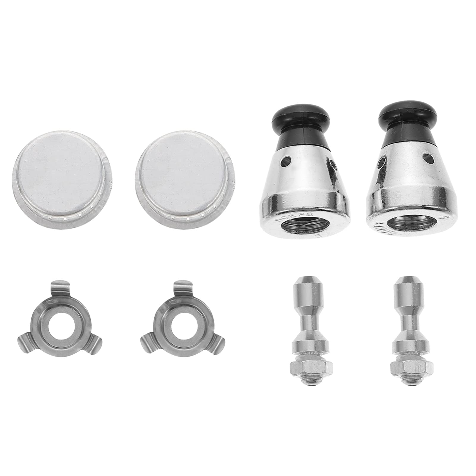 Angoily Air Cooker 8pcs Pressure Cooker Jigger Valve Universal Pressure Cooker Relief Valve Exhaust Valve Replacement Part Floater Sealer with Anti- Blocking Cover Metal Washers