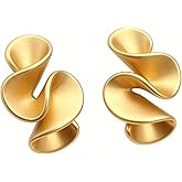 Statement Twisted Earrings for Women Trendy Spiral Drop Dangle Earring Jewelry