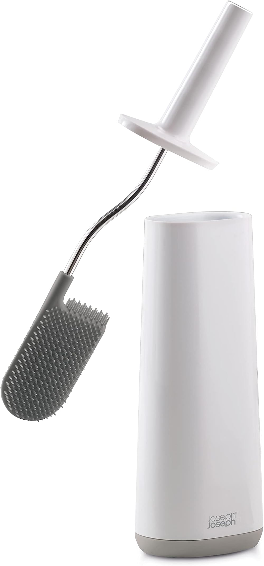 Joseph Joseph Flex Smart Hygienic Silicone Toilet Brush & Holder White Grey