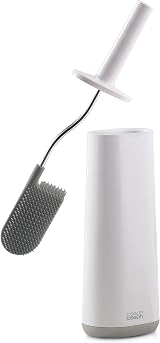 Joseph Joseph Flex Smart Hygienic Silicone Toilet Brush & Holder White Grey