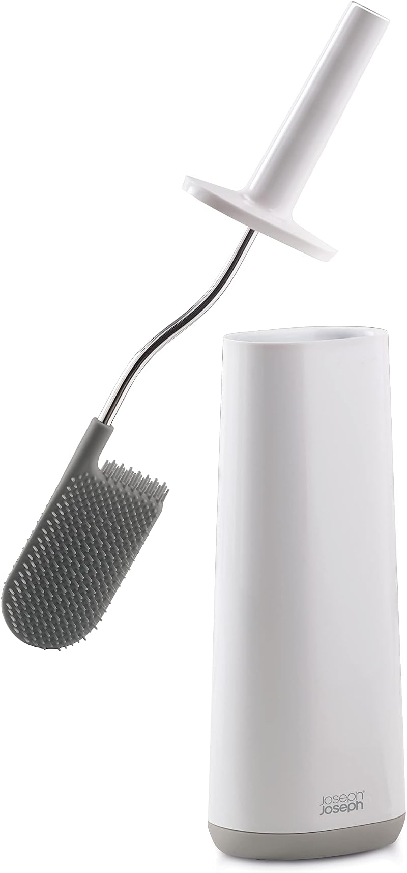 Joseph Joseph Flex Smart Hygienic Silicone Toilet Brush & Holder White Grey