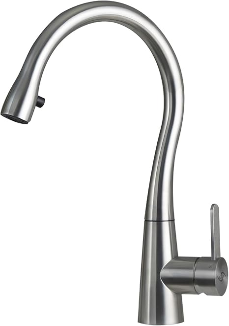 Dax Single Handle Pull Down Kitchen Faucet With Hidden Shower Head