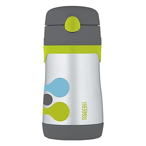 Thermos 4013.201.029 Isolierflasche Junior Straw, Edelstahl (0,29 Liter), valencia