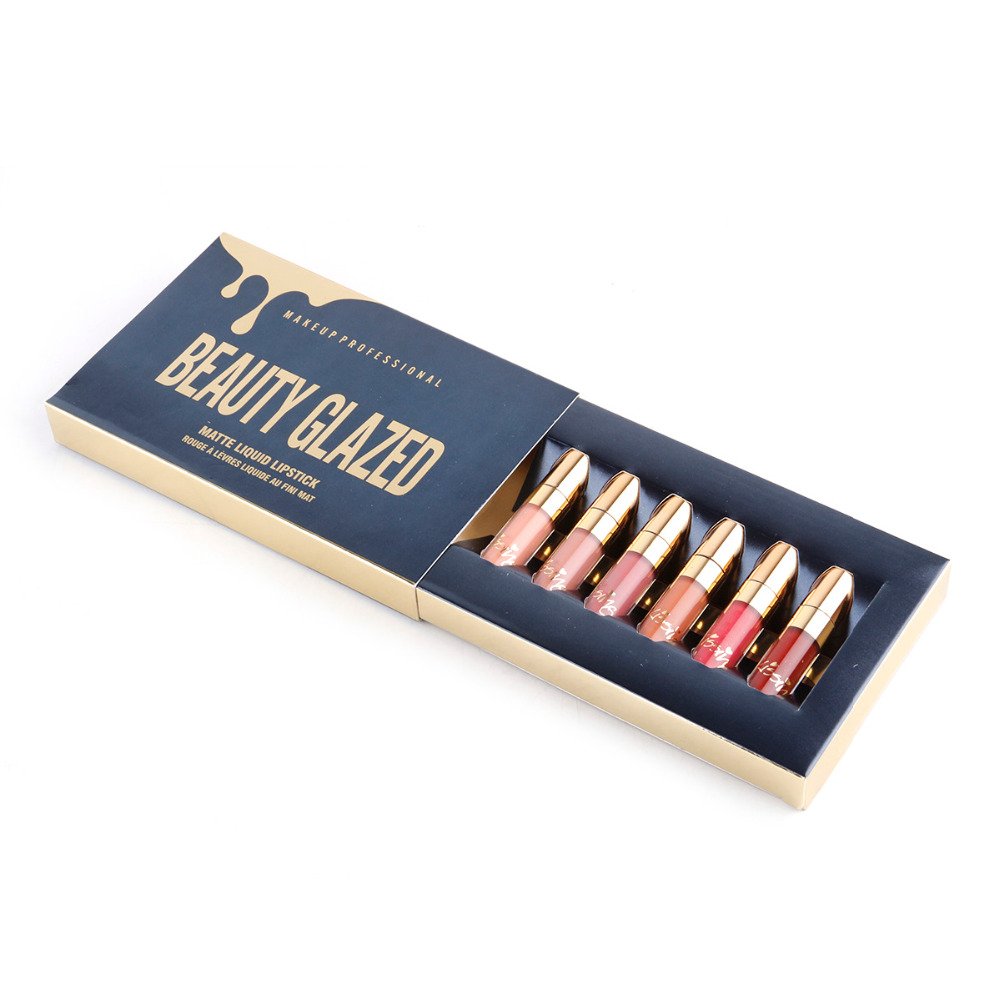 6 Couleurs Mini Rouges à lèvres mat liquides Longue Durée Rouge à Lèvres Liquide Waterproof Hydratant Brillant Maquillage à Lèvres