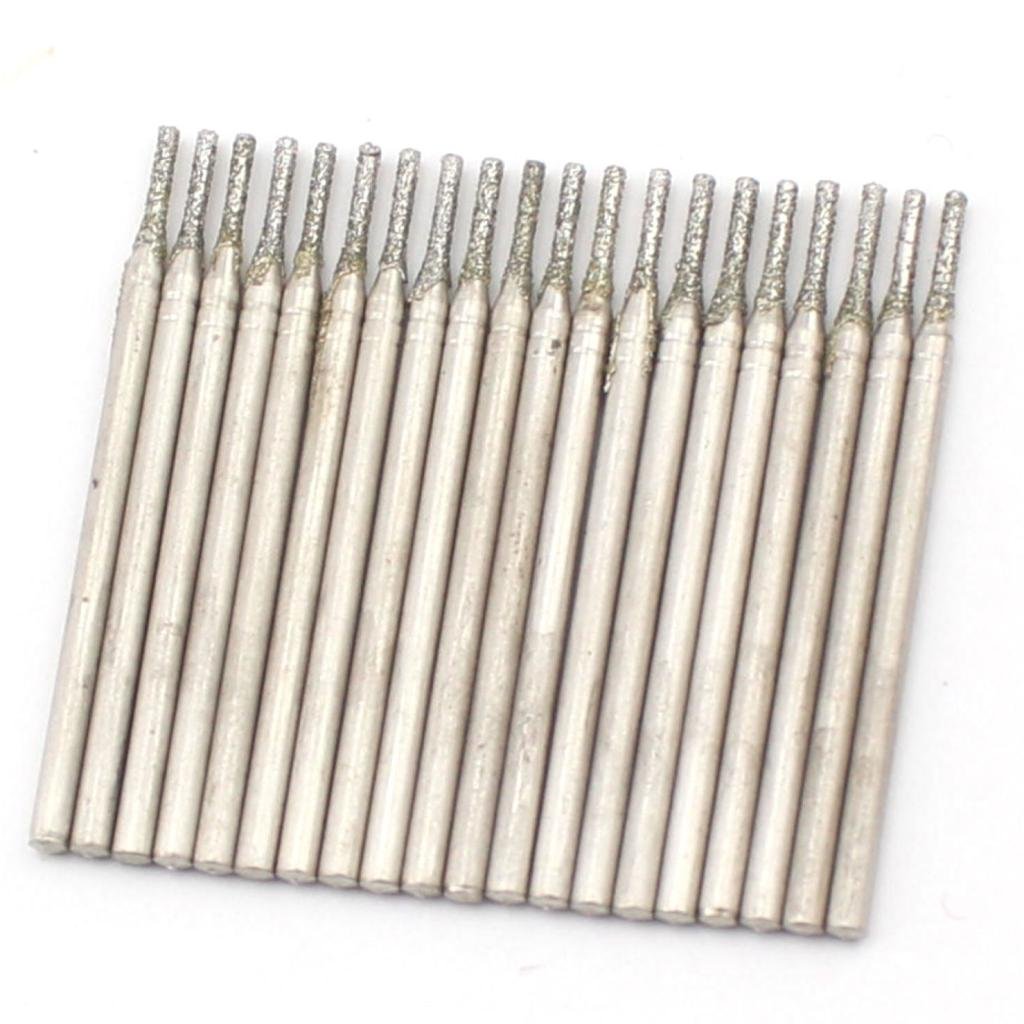 JINGLING 1mm Diamond Hole Saw Cylindrical Head Grinding Drill Solid Bits Lapidary Tools for Stone Pack of 30Pcs