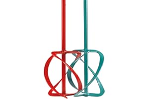 COLLOMIX Universal (120mm) Mixing Paddles - MKD Series 7.5" Double Mud Mixer Drill Bit Set for Concrete, Mortar, Epoxy and All Other Materials & HEXAFIX Connection - MKD120HF