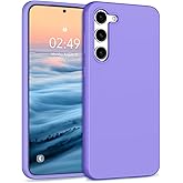 Meifei for Samsung s23 Silicone Case, Liquid Silicone Case Soft Silicone Gel Rubber Bumper Slim Shockproof Protective Case Cover for Samsung Galaxy S23 6.1" 2023, Light Purple