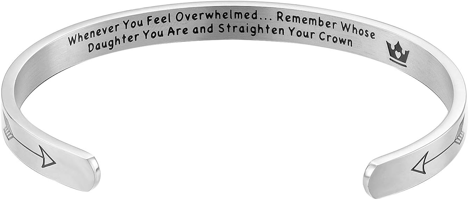Amazon.com: Bracelet For Daughter Straighten Your Crown Jewelry