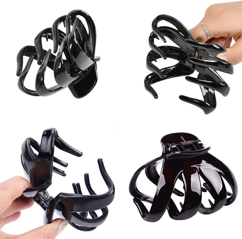 6 Pcs Large Hair Claws Clips Non-slip Octopus Hair Grip Claws Clip with Grip Barrettes Headpieces for Women Girls Thick Hair - Image 4