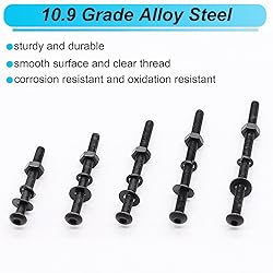 Bemaka 420PCS Black M3 Button Head Hex Socket Cap