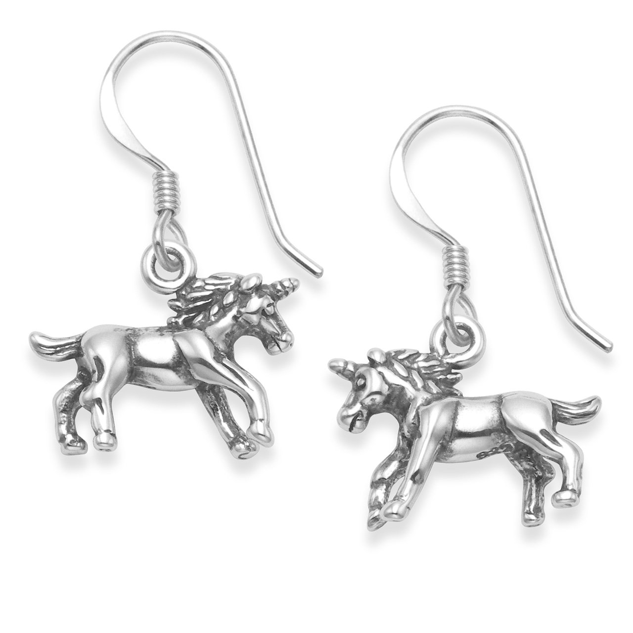 END OF LINE CLEARANCE Heather Needham Sterling Silver Unicorn earrings - Size:16 mm x 11mm - Premium quality - double sided weight: 3. 7gms - Gift Boxed. 6030