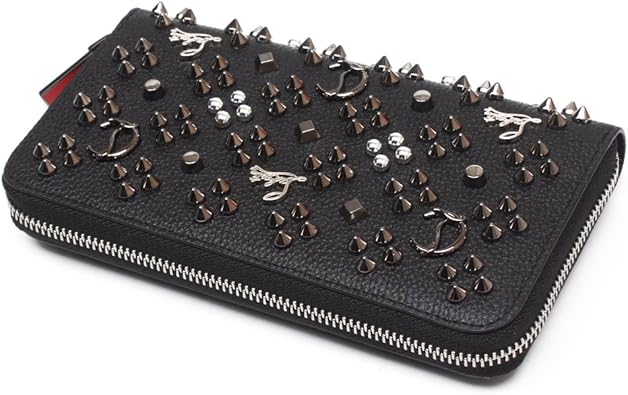 Amazon Christian Louboutin クリスチャン ルブタン スタッズ Wallet 長財布 小銭 入れ メンズ レディーズ ブラック レザー 実用性 人気財布cl5015 Christian Louboutin シューズ バッグ
