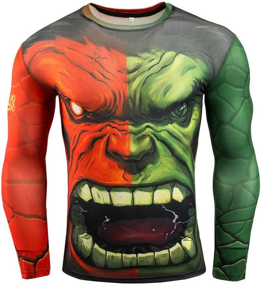 HOOLAZA Avengers Super Heroes Men Long Sleeve Compression T-Shirt Fitness Tops