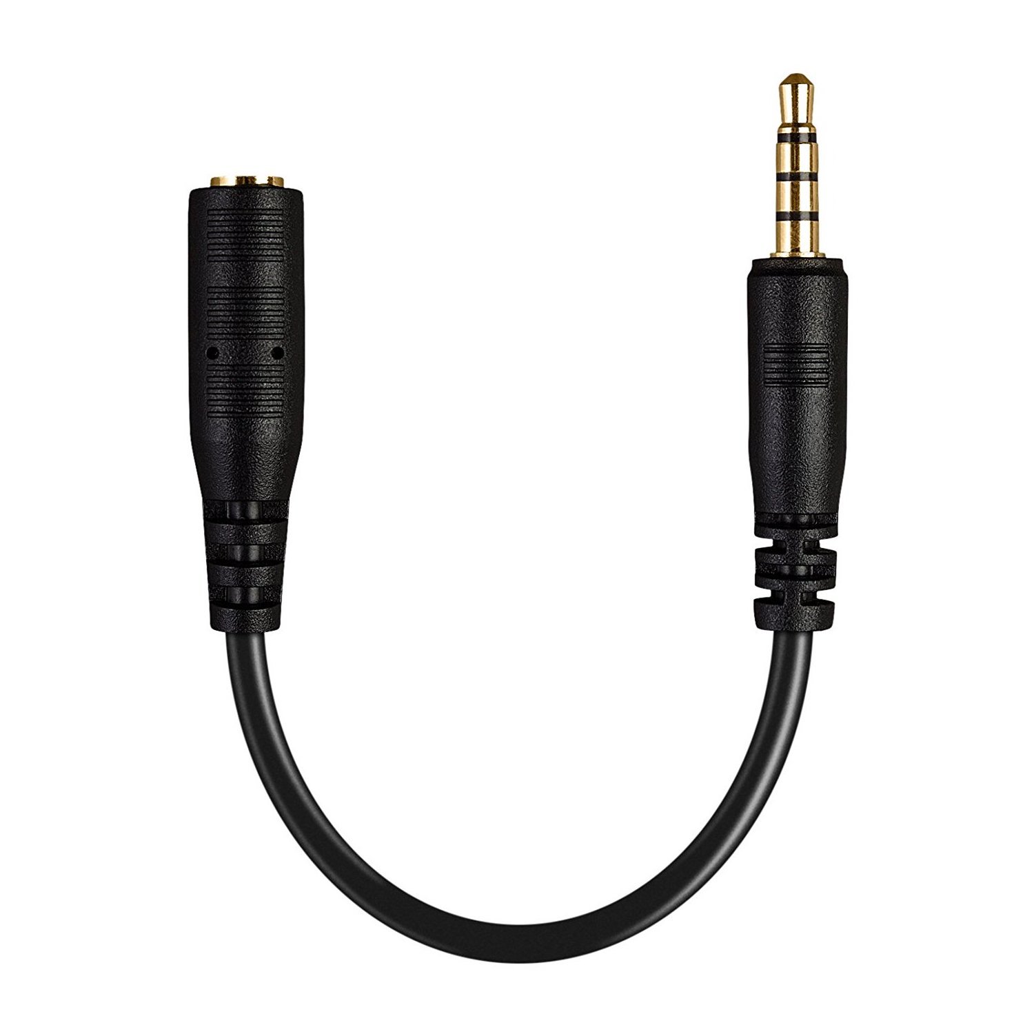 AGS Retail Ltd Compatible Chat Adapter Cable for PS4 / Xbox One Stereo Headset - Black, 10cm Headset Controller Cable with Gold Plated Audio Jacks. Audio Accessories