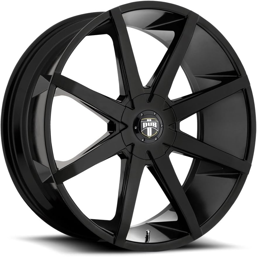 20" Inch DUB Push Gloss Black Wheels Rims Only | Set of 4 | Includes Free Wheel Club LA T-Shirt | Fits Audi Mercedes BMW Infiniti Dodge Cadillac Chevy Ford Lexus Tesla Nissan Hyundai