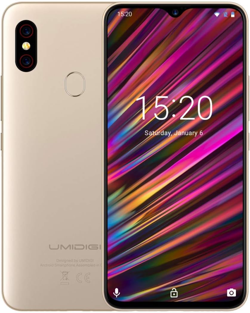 UMIDIGI F1 4GB+128GB 5150mAh Battery 6.3 inch Android 9.0 MTK Helio P60 Octa Core up to 2.0GHz GSM & WCDMA & FDD-LTE (Gold)