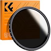 K&F Concept 77mm Variable ND2-ND400 ND Lens Filter (1-9 Stops) for Camera Lens, Adjustable Neutral Density Filter with Microf