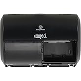 Georgia-Pacific Compact 2-Roll Side-by-Side Coreless High-Capacity Toilet Paper Dispenser by GP PRO (Georgia-Pacific); Black; 56784A; 1 Dispenser