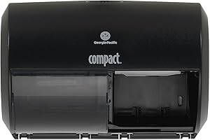 Georgia-Pacific Compact 2-Roll Side-by-Side Coreless High-Capacity Toilet Paper Dispenser by GP PRO (Georgia-Pacific); Black; 56784A; 1 Dispenser