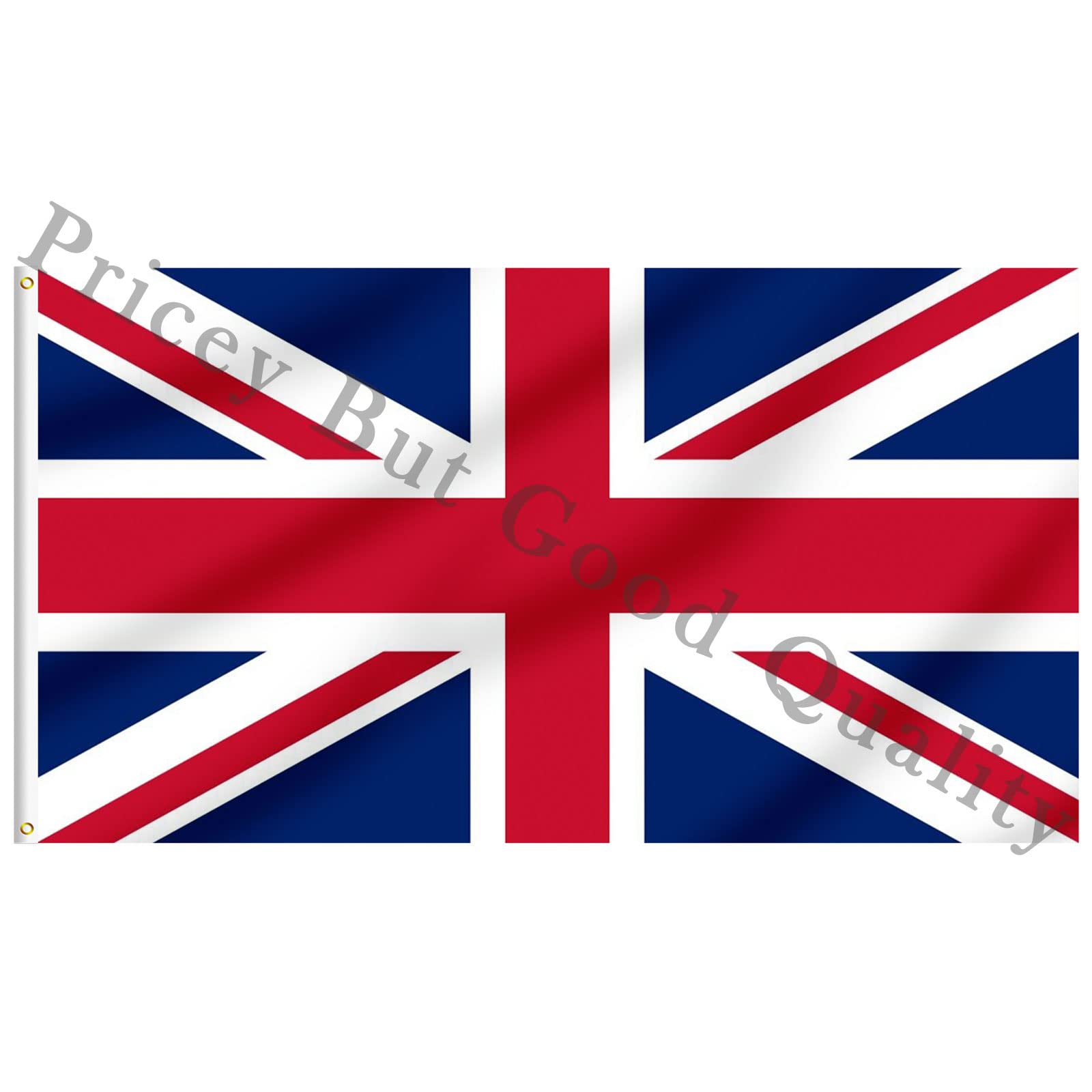FLAGBURG United Kingdom Flag - 5ft x 3ft UK Nylon Union Jack Flag with Sewn Stripes, Brass Grommets, Vivid Color, Triple Stitching, High Grade Outdoor, All Weather