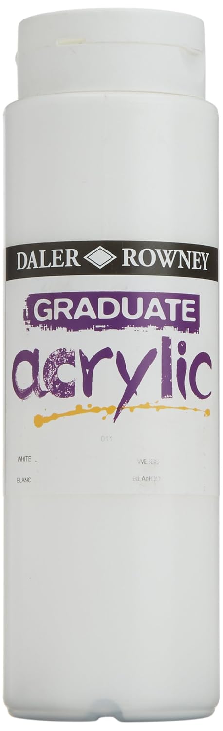 GRADUATE ACRYLIC 500ML WHITE,DR123500011, 500 ml (Pack of 1)