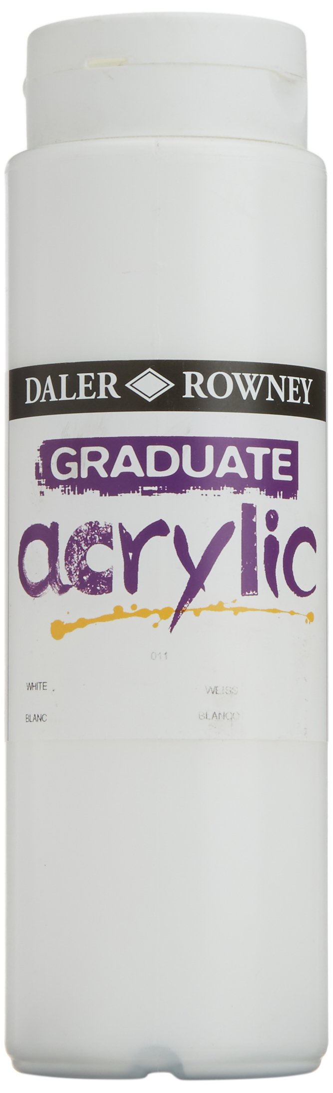 GRADUATE ACRYLIC 500ML WHITE,DR123500011
