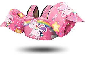 Chriffer Kids Swim Vest Life Jacket for 30-55 Pounds Boys and Girls, Toddler Floaties with Shoulder Harness Arm Wings for 2,3,4,5,6,7 Years Old Baby