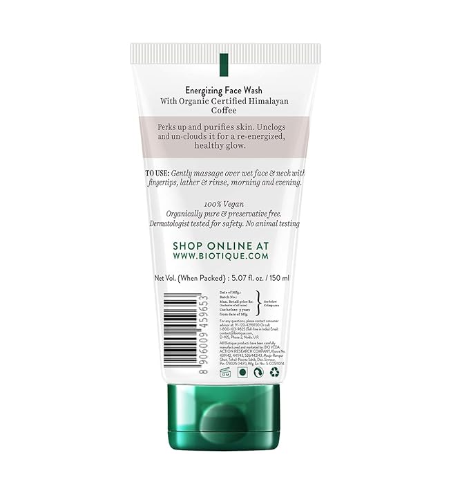 biotique coffee face wash