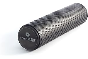 STOTT Pilates Medium Foam Roller Deluxe - (Black), 24 Inch / 61 cm