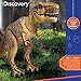 Discovery Kids Remote Control RC T Rex Dinosaur Electronic Toy Action Figure Moving & Walking Robot w/Roaring Sounds & Chomping Mouth, Realistic Plastic Model, Boys & Girls 6 Years Old+