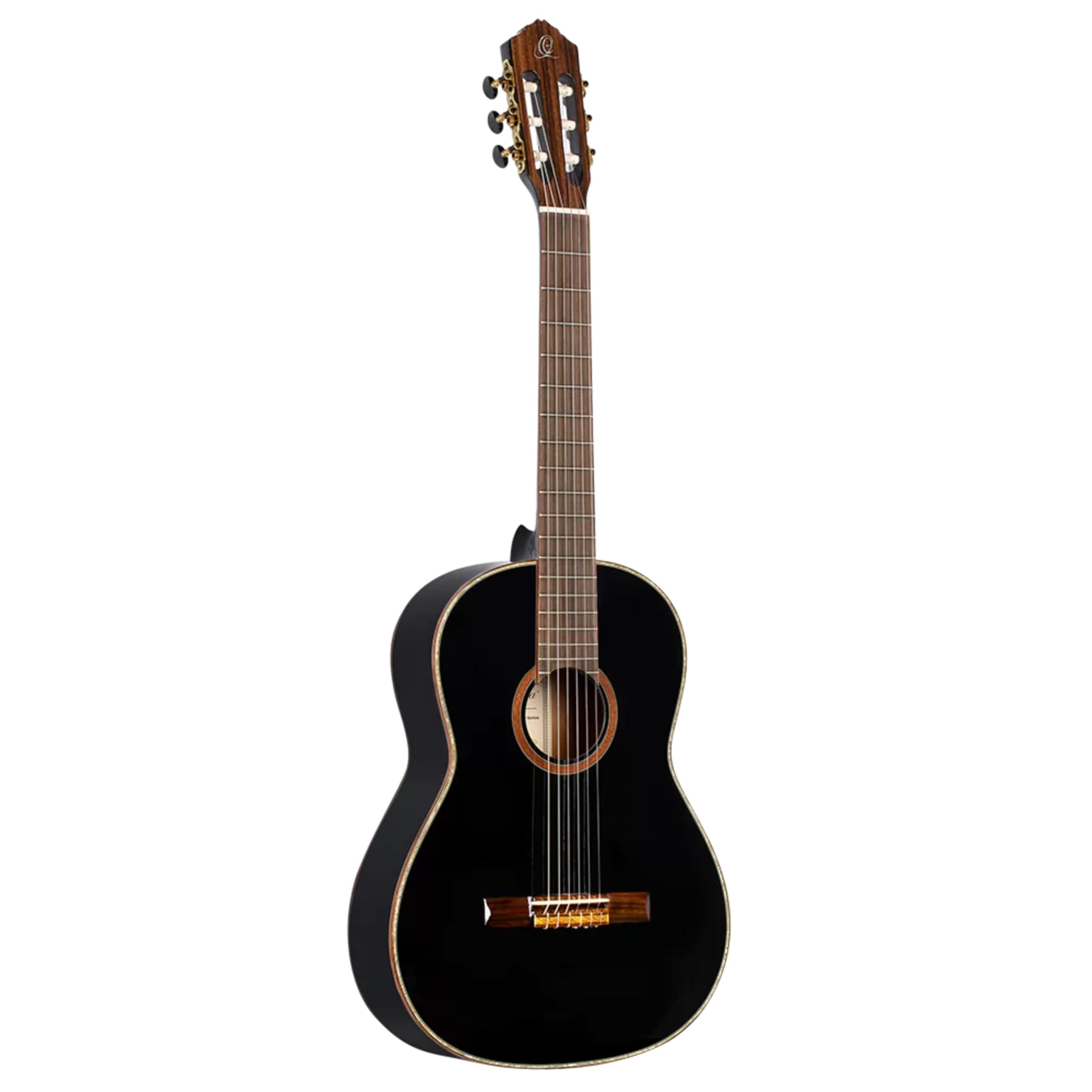 Ortega Guitars 4/4 Classical Guitar – Family Series – Including Gig Bag – Spruce, Mahogany, Black (R221BK)