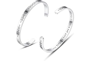 TONY & SANDY Cuff Bracelets for Women Teen Girls Best Friend Sister Mom Daughter Granddaughter Easter Birthday Mother's Day Christmas Stocking Stuffers for Teen Girls Women Jewelry