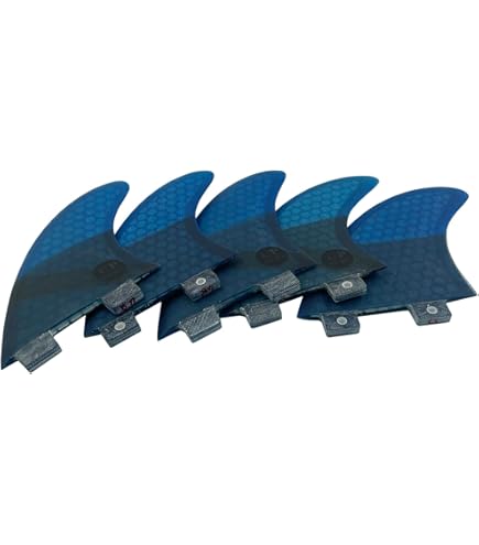Amazon.com : FCS 2 MB PG Split Keel Quad-Fin Set Smoke M