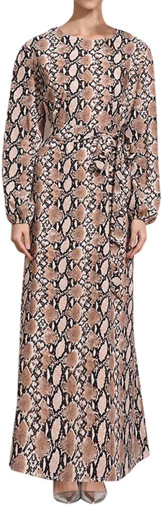 Muslim Maxi Dress Dubai Kaftan Women Trumpet Sleeve Abaya Long Skirt Robe Gowns Tunic Belt