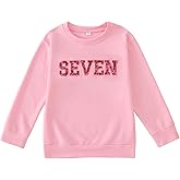 IZYJOY Birthday Girl Sweatshirt 2nd 3rd 4th 5th 6th 7th 8th 9th Birthday Shirt Kid Toddler 2-9Y B-Day Party Pullover Fall Top