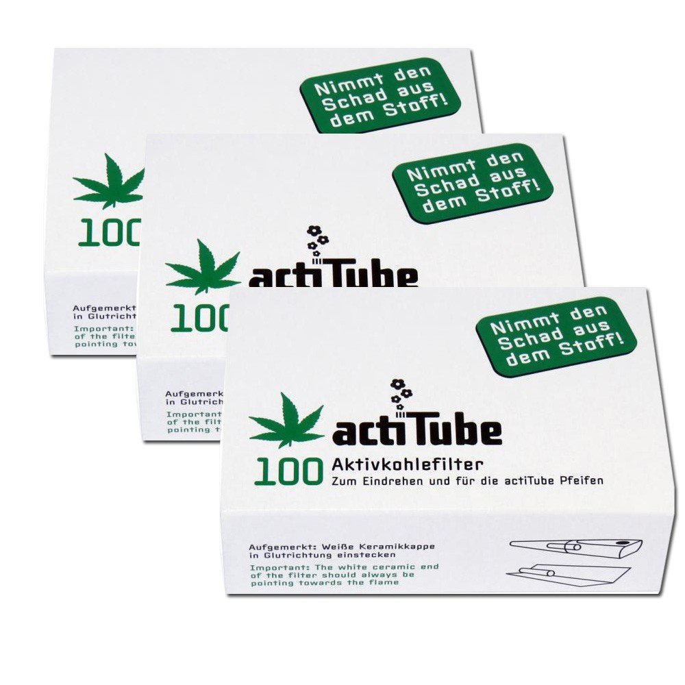 actiTube Activated Carbon Filters 300 Pcs (3x100) Activated Carbon