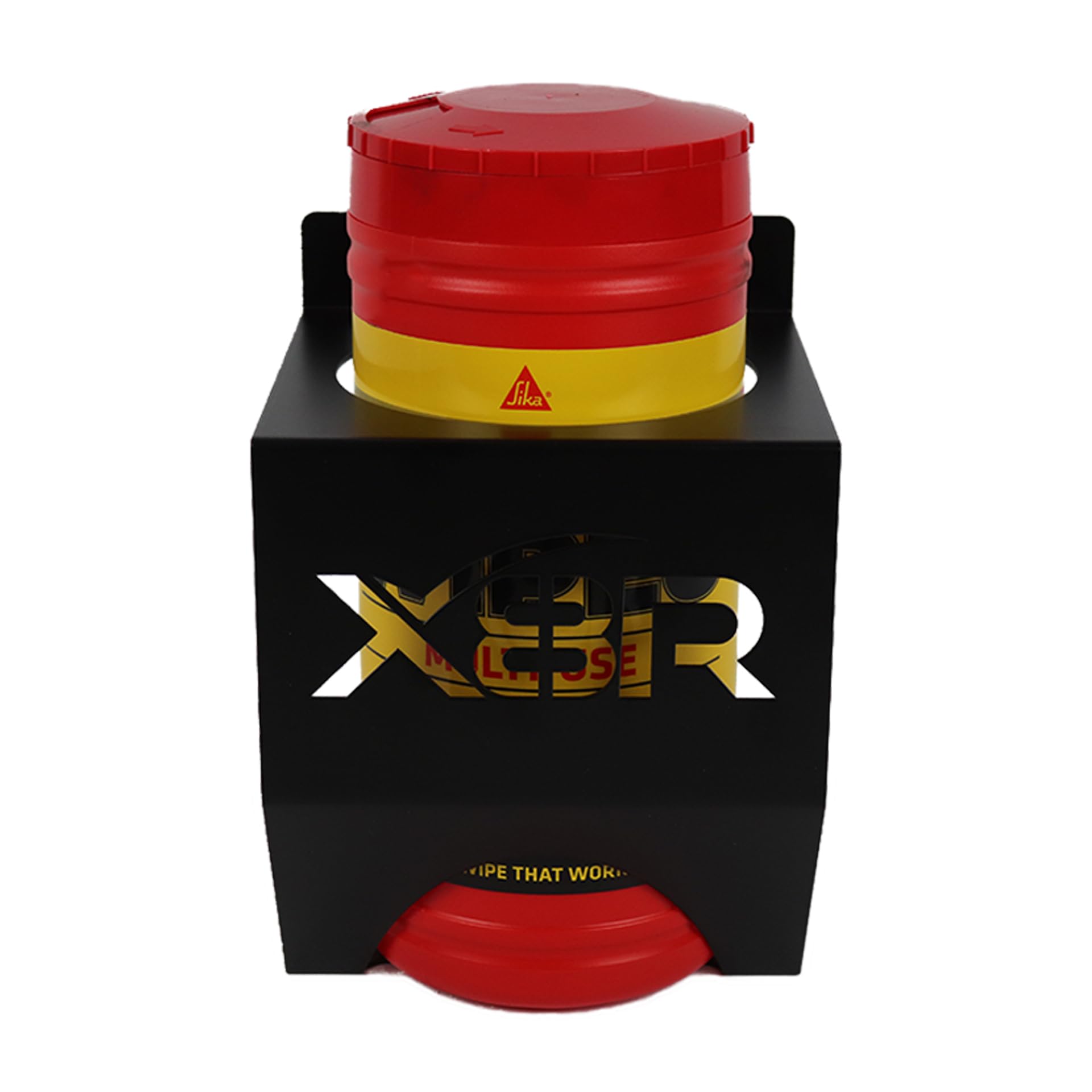 Hand Wipe Cylinder Round Holder Organiser Trade Rack Mount Bracket Compatible With Big Wipes Wonder Wipes OX Trade Eco-Tuff. Heavy Duty Steel