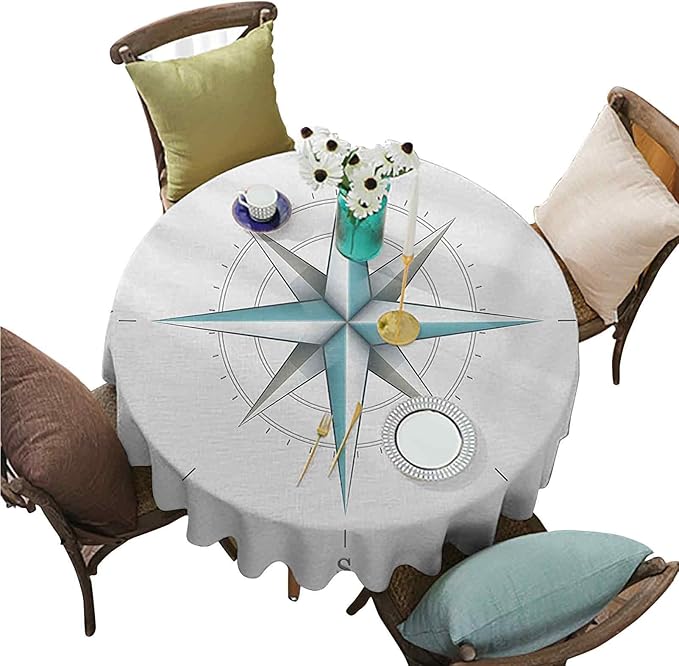 Manteles personalizados con diseño de rosas de viento antiguo para las