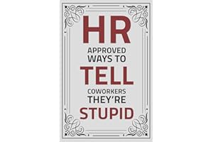 White Elephant Gifts For Adults: HR Approved Ways to Tell Coworkers They're Stupid, Funny Stocking Stuffers For Men and Women.