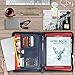 Wundermax Vegan PU Leather Padfolio - Business Notebook Organizer w/Zipper for Resume, Work & Notes - Padfolio for Men & Women w/Notepad and 10