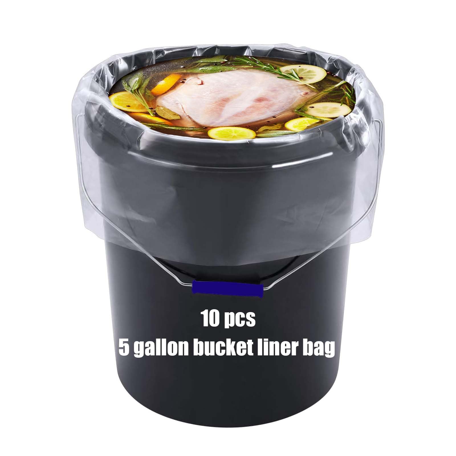 Photo 1 of 10 Pack 5 Mil Turkey Brining Bags for Marinating and Brining Turkey, 5 Gallon Bucket Liner Bags Heavy Duty Leak Proof Food Storage Bags for Turkey, Chicken, Beef, Thanksgiving (22 x 30 in)