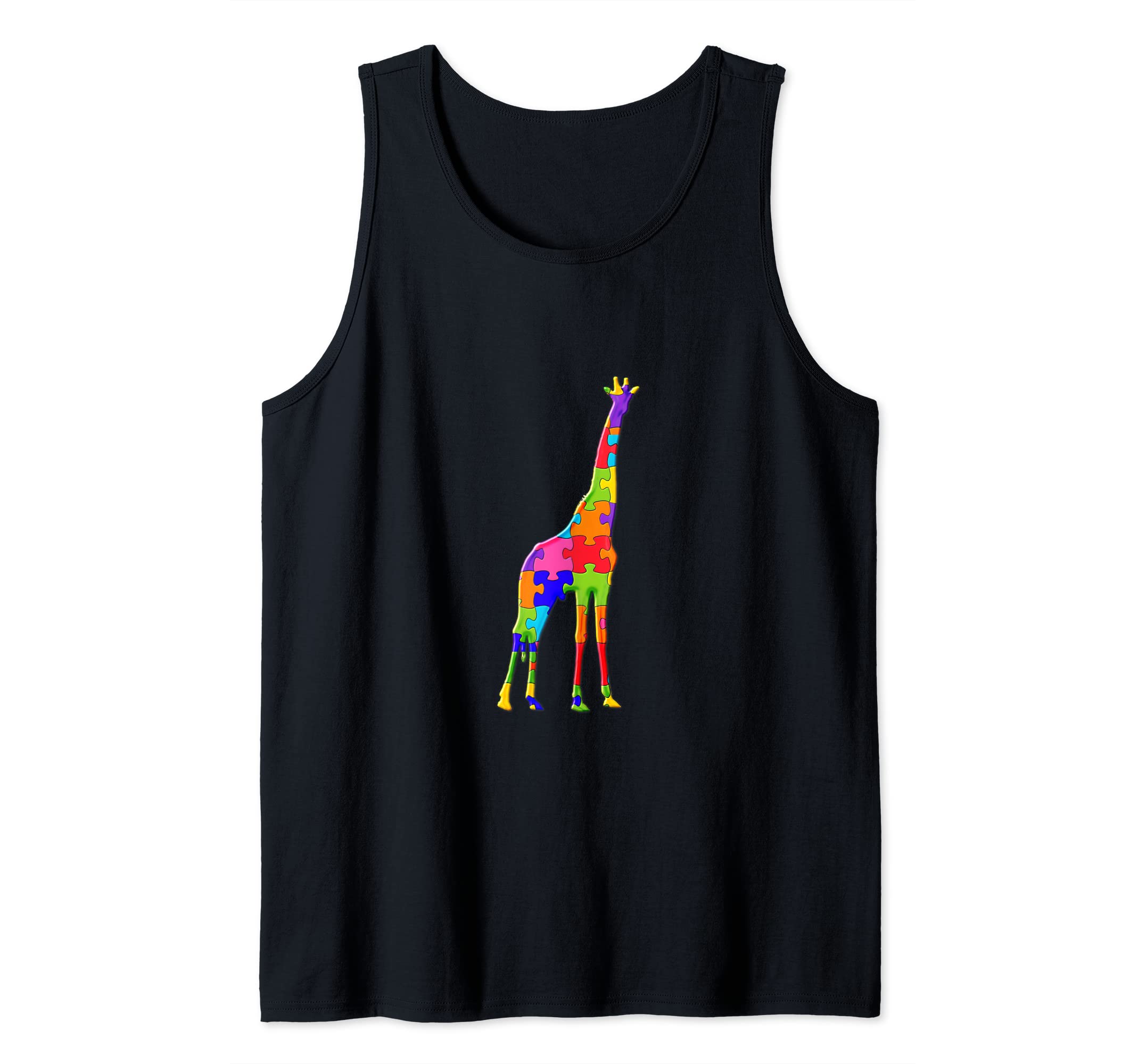 Giraffe zoo Tallest Animal Jigsaw Autism Puzzle Tank Top