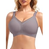 Ellareese Wireless Bras for Women Jelly Bras with Support V Mesh Bralette | No Underwire Everyday Bras Full Coverage Push Up Bralette